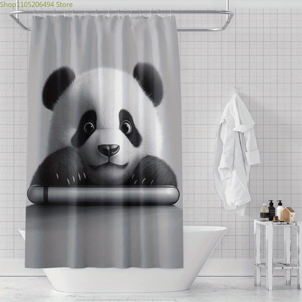 Home Bathroom Design Ideas - Cortina de Ducha con Diseño de