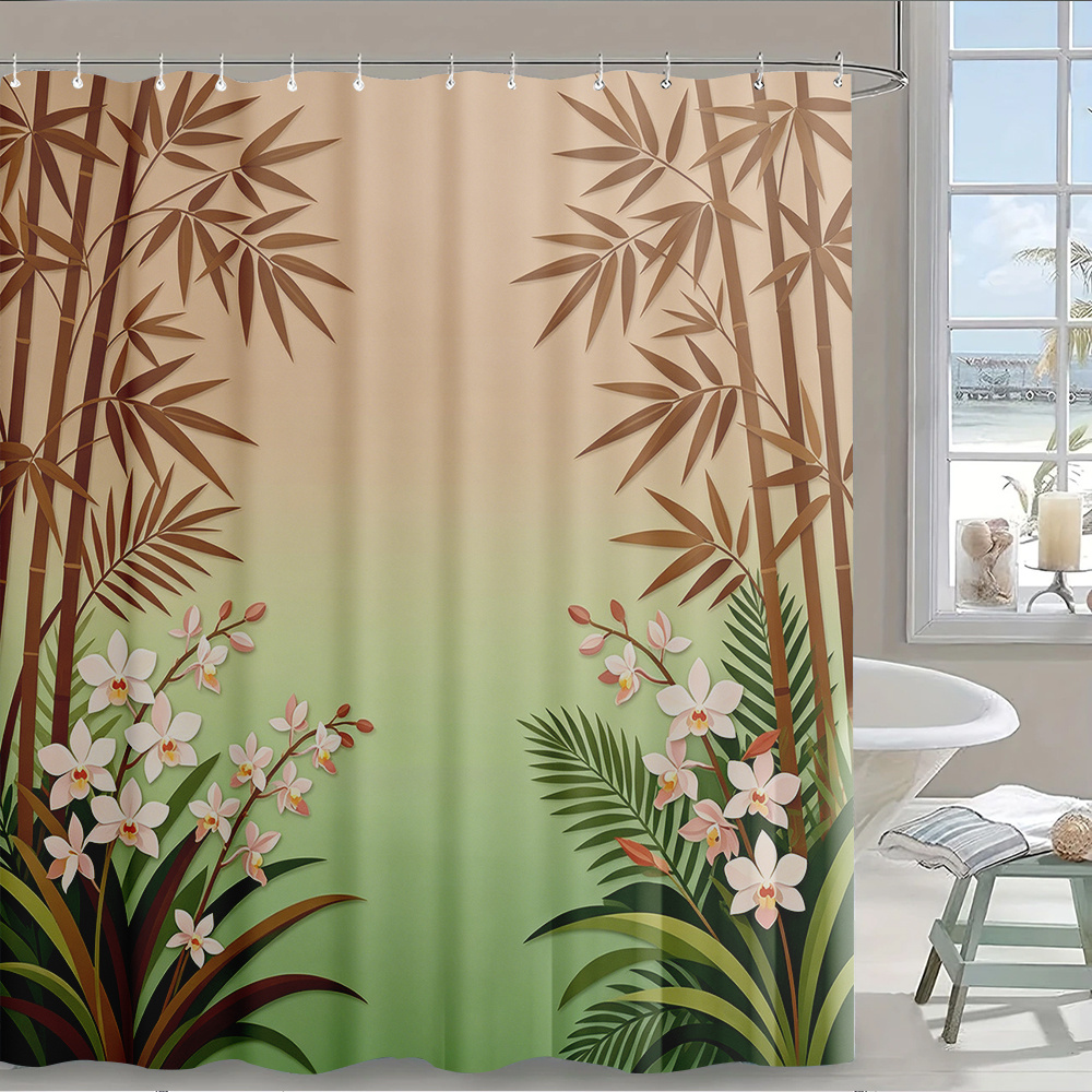 Home Bathroom Design Ideas - Cortina de Ducha Impermeable con Diseño