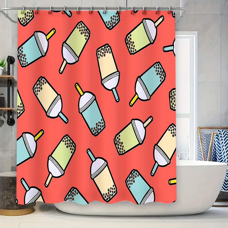 Home Bathroom Design Ideas - Cortina de Ducha Única con Diseño