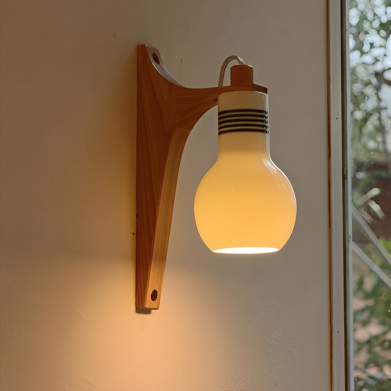 Japan Bathroom.Home - Lámpara de pared acrílica de madera