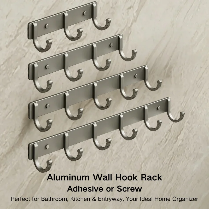 Home Bathroom Organizer - Gancho de pared de aluminio –