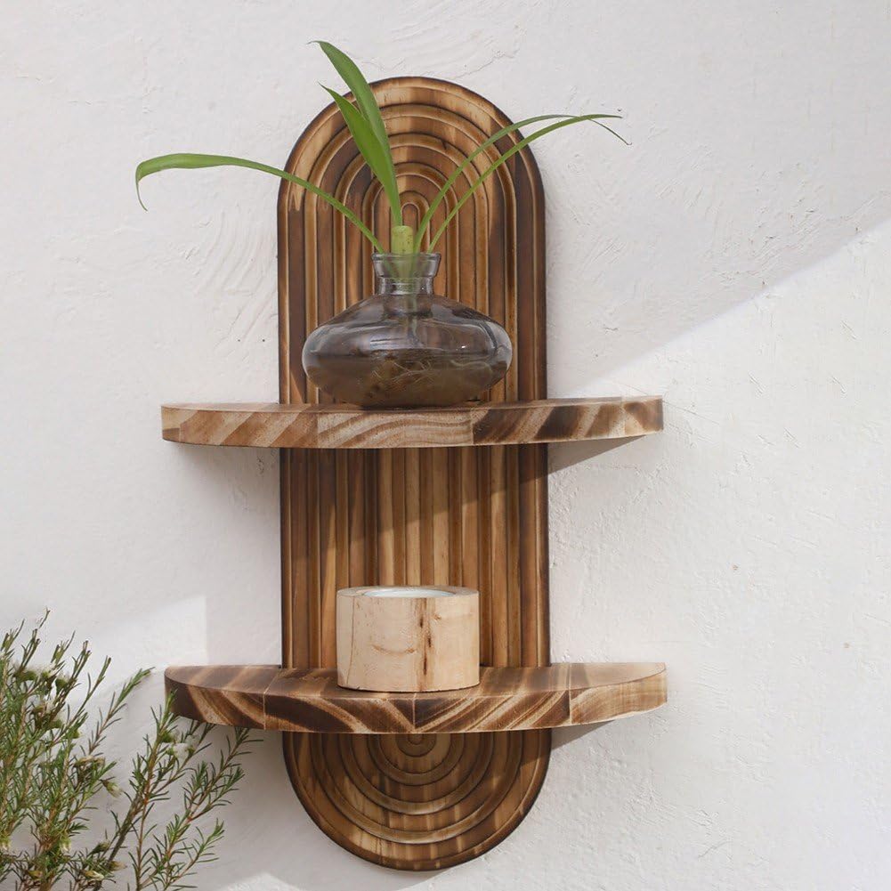 Home Bathroom Organizer - Estante de pared colgante estilo bohemio