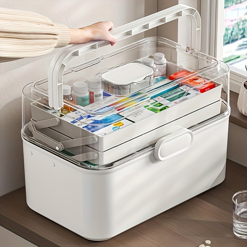 Home Bathroom Organizer - Caja de Almacenamiento de Medicamentos con