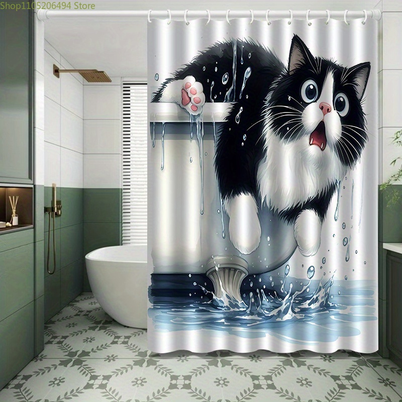 Divertida Cortina de Ducha con - Home Bathroom Design Ideas reseña y precio