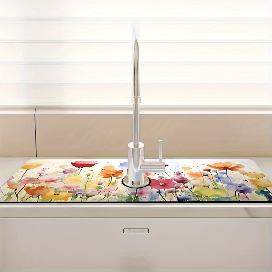 VIKAMA-alfombrilla de absorció - Home Bathroom Wash Basin reseña y precio